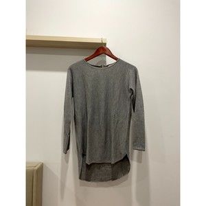 Philosophy Womans Small Gray Sweater Dress Soft Cashmere Long Sleeve High Low